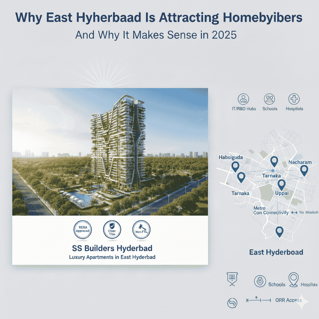 Luxury flats for sale in East Hyderabad by SS Builders - RERA Approved, Clear Title