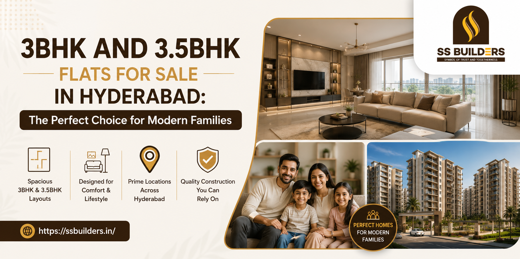 3BHK and 3.5BHK Flats for Sale in Hyderabad